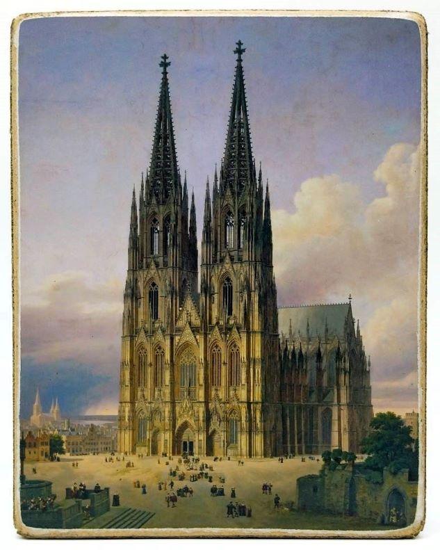 Carl Georg Hasenpflug "Ideal view of Cologne Cathedral from the southwest" 1834-1836