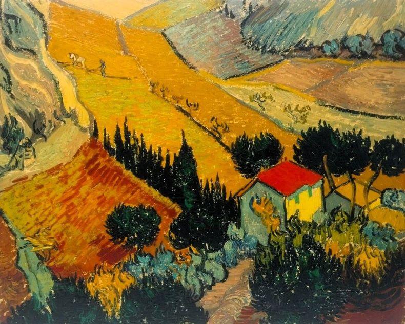 Vincent van Goghv "Valley with Ploughman Seen from Above"  1889 523471